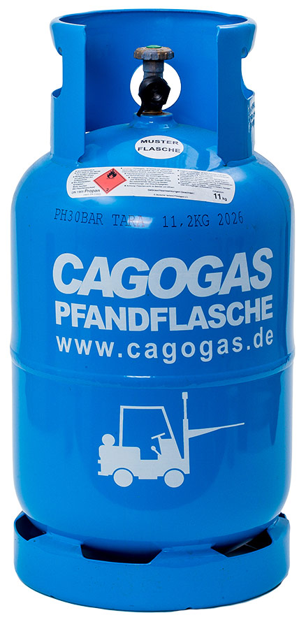 CAGO 2 x 5 kg Gasflasche Propangas-Flasche Neu Grillgas Gas Flasche  Flüssiggas Campinggas INKL Gasreglerlöser mit Magnet + Schlüssel 17mm für