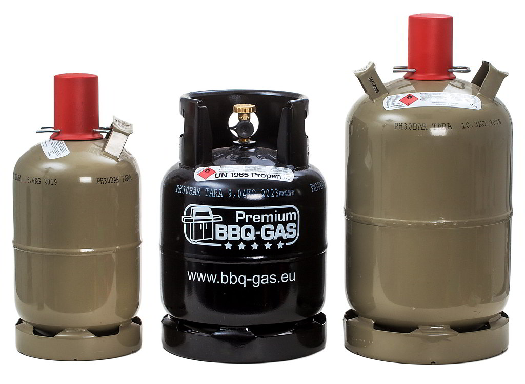 GasBank DUO 11kg - Gasflasche LPG mit Füllbegrenzungsventil bis zu 80%  (OPD). BBQ, Camping, Wohnwagen, rostfrei : : Garten